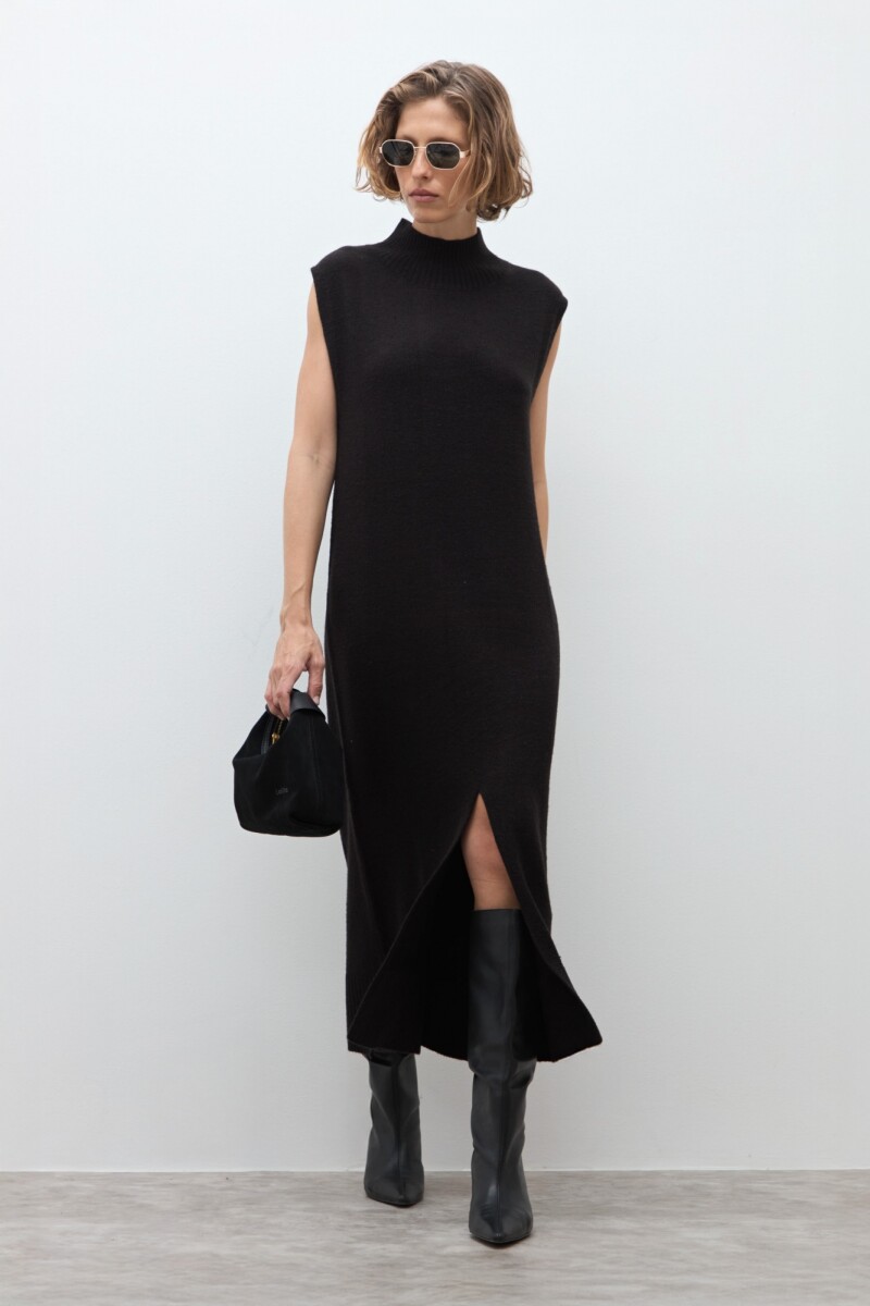 Vestido tejido - negro 