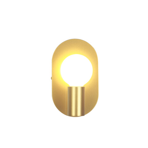Aplique pared acero dorado globo vidrio opal E27 IX9288