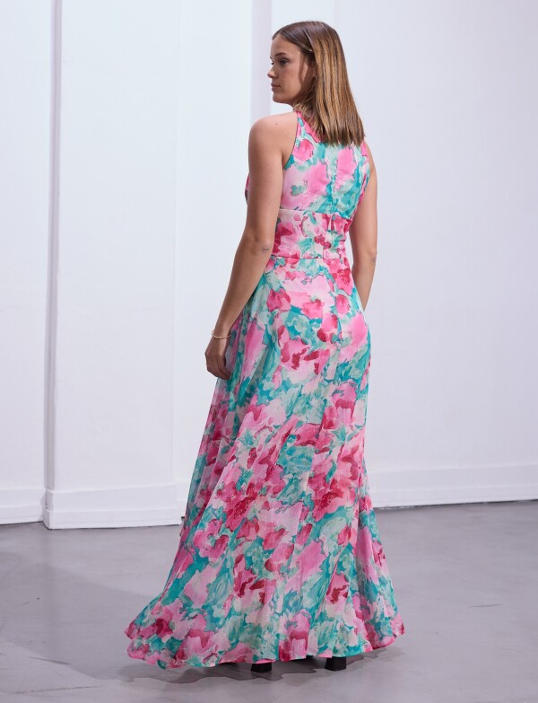 Vestido Noche Maxi MULTI/ROSA