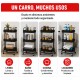 Carro organizador 3 estantes con ruedas NEGRO