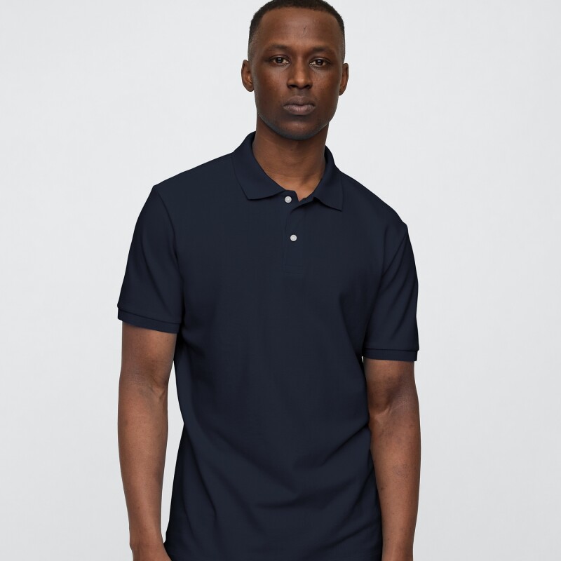 V-STRETCH PIQUE POLO - SOLID TAPESTRY NAVY