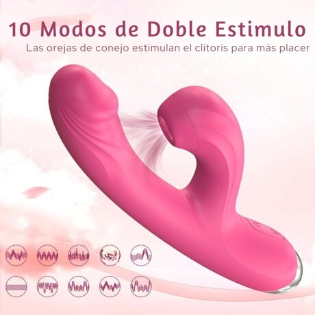 Vibrador Con Succión De Clítoris Recargable USB Fucsia