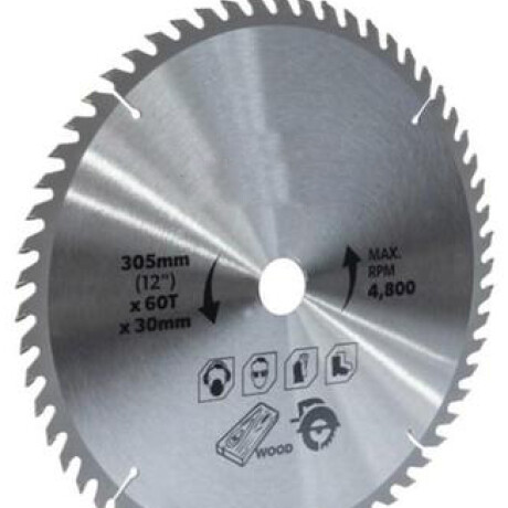 TOLSEN HOJA SIERRA CIRCULAR 305mm(12)x60dtsB30 Tolsen Hoja Sierra Circular 305mm(12)x60dtsb30