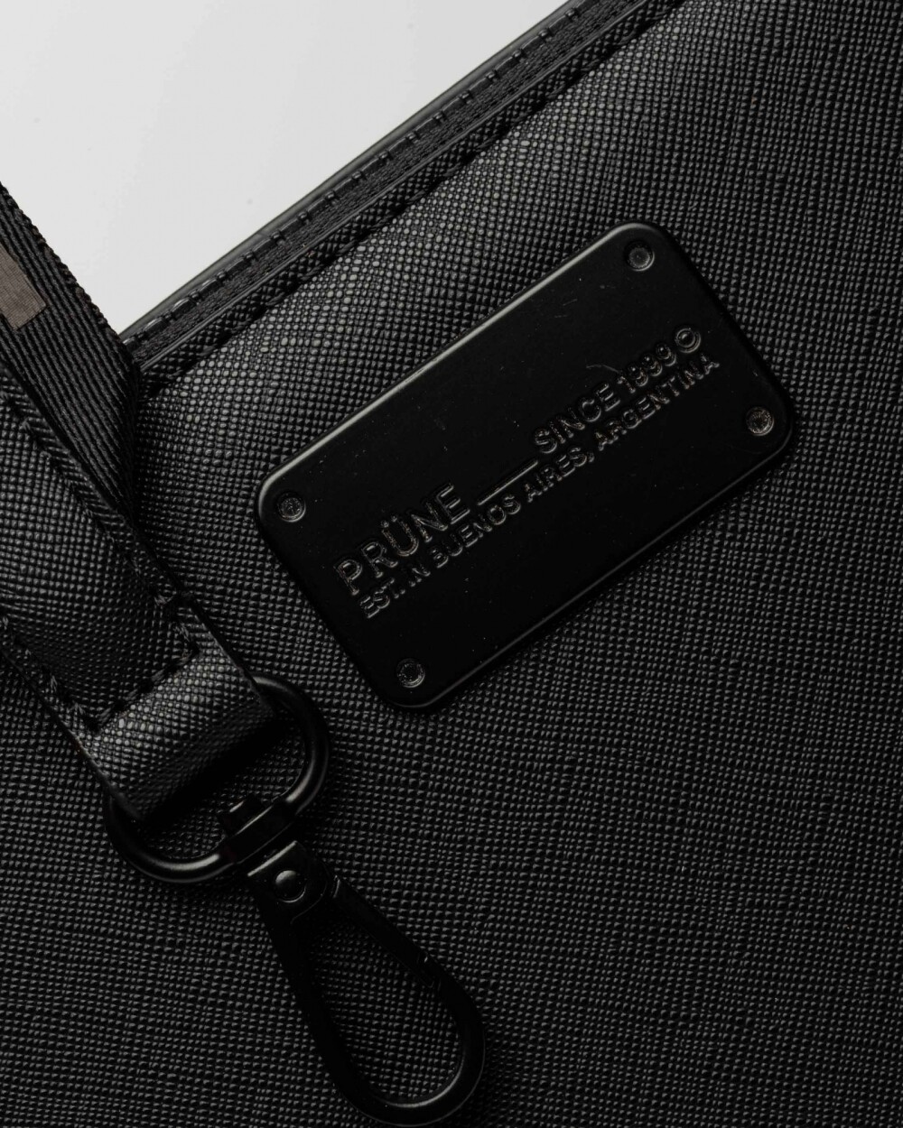 Bandolera New Penny en efecto cuero zaffiano Negro