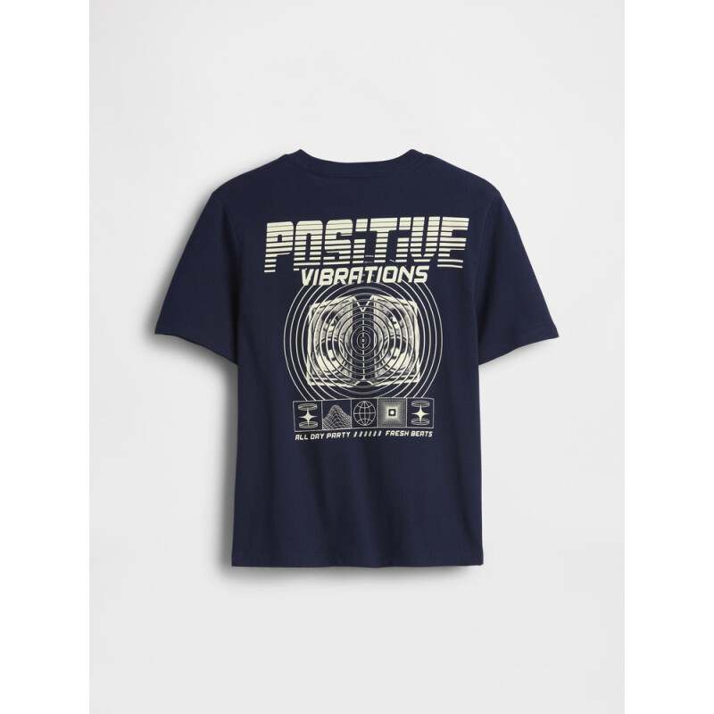 JUNE SS VALUE GRAPHIC TEE NAVY UNIFORM