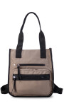 MOCHILA CARTERA CRETA TOPO OSCURO
