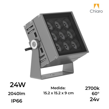 Proyector LED 24W luz cálida IP66 para jardín Proyector LED 24W luz cálida IP66 para jardín
