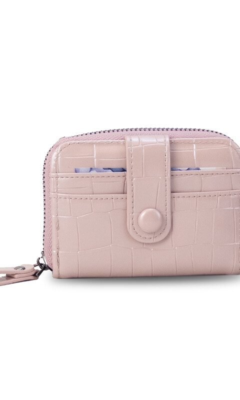 TARJETERO IRINA CROCO ROSA MAUVE