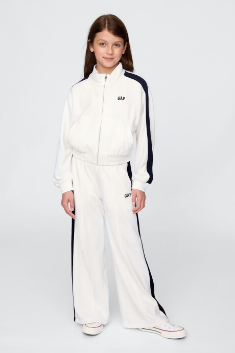 Campera Deportiva Sin Felpa Logo Gap Niña New Off White