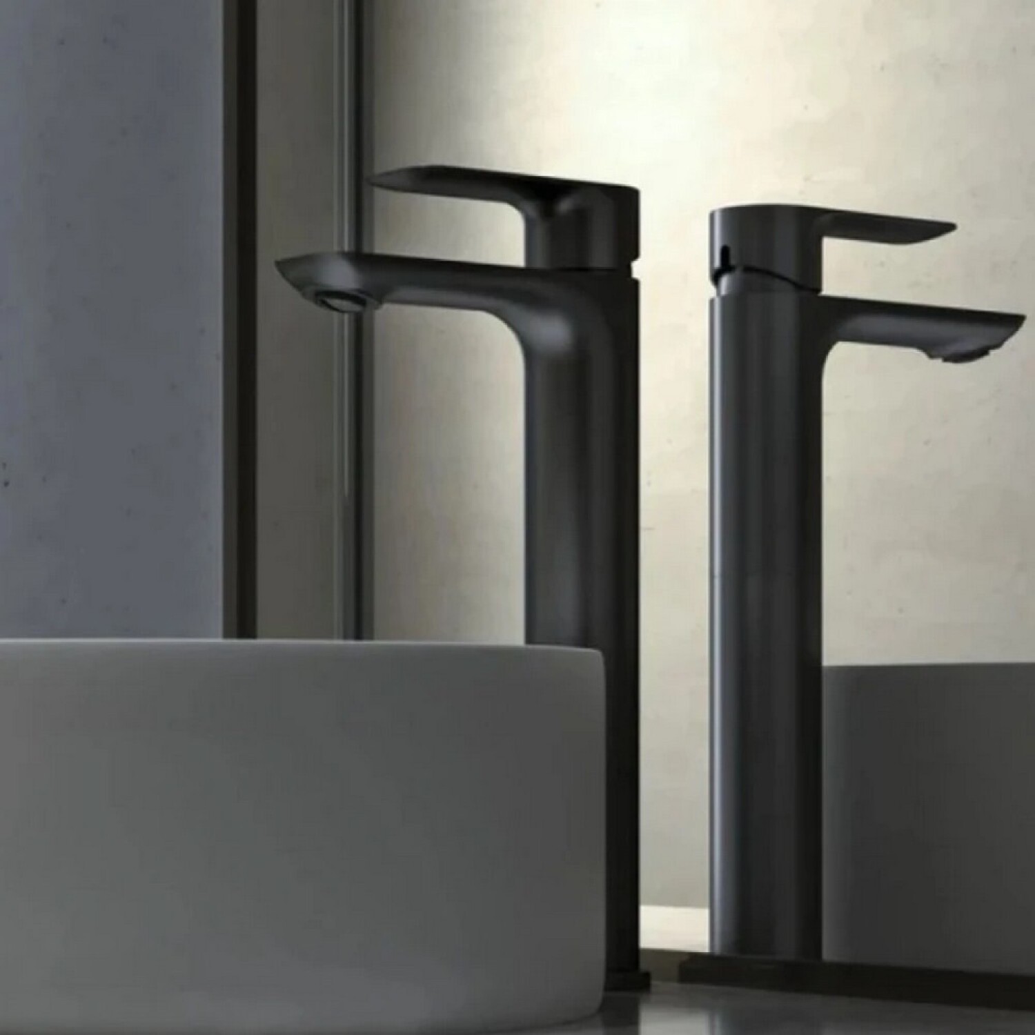 Grifería de Lavatorio Alto Monocomando Negro Linea Coty — Bagno