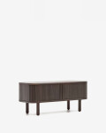 Mueble TV Mailen 2 puertas en chapa de fresno con acabado oscuro 120 x 50 cm