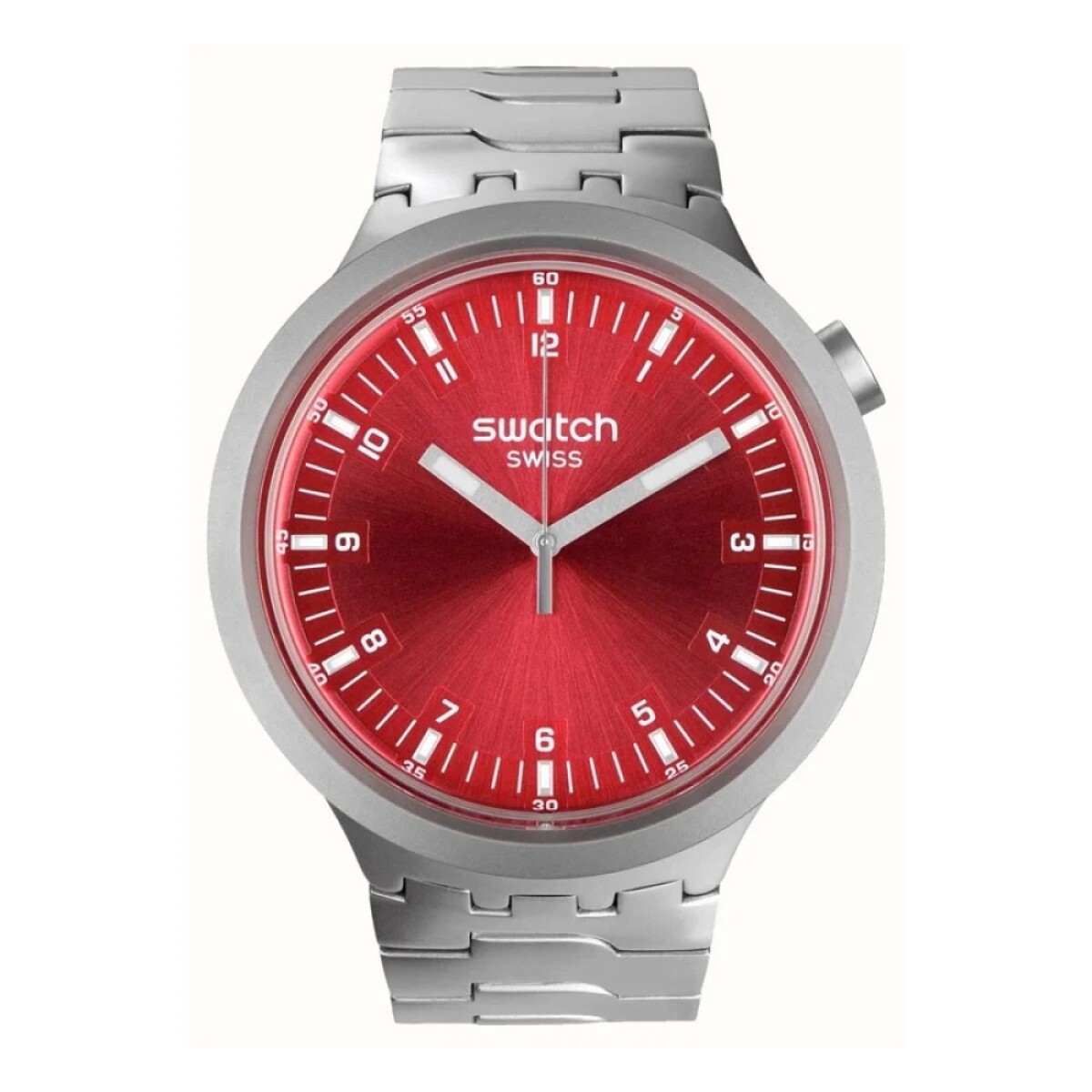 Reloj Swatch Sb07s104g Scarlet Shimmer Unisex De Acero Inoxidable Rojo 