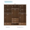 Ropero Demócrata 6 Puertas - Linea Fit Marrón