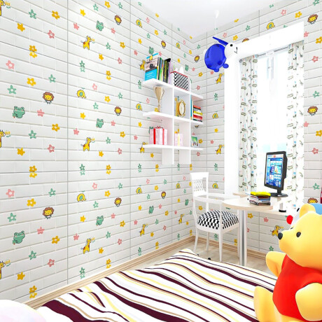 Set 12 Revestimiento 70x77 3D Infantil Adhesivo Pared Jug004012-ni