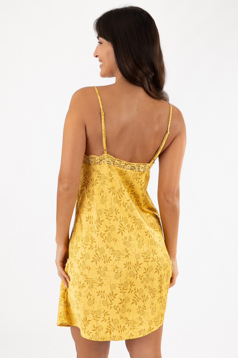 Camisón saten christmas Oro fuerte