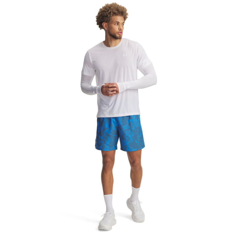 UA LAUNCH 7'' PRINT SHORTS-BLU BLU-402