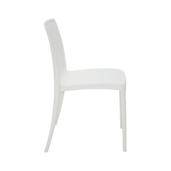 Silla apilable blanca ISABELLE con respaldo calado TD0620