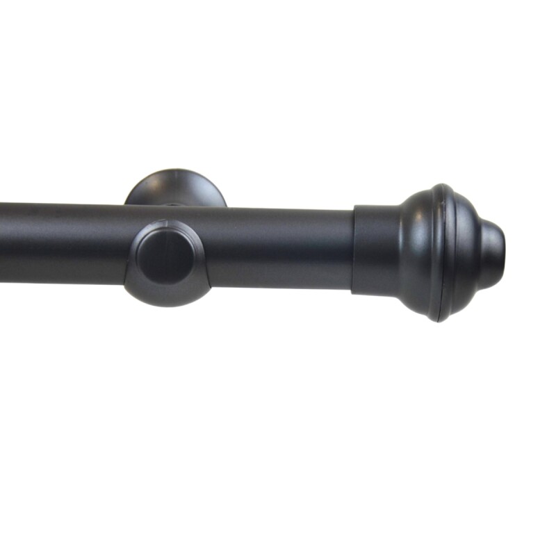 Barrote Cortina Palo de Metal 2,50m 28mm + 3 soportes GRIS