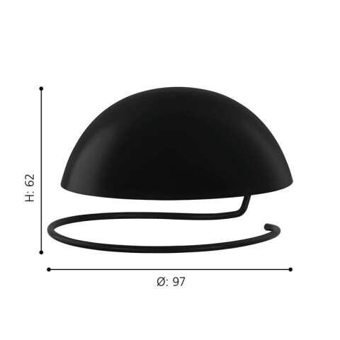 Accesorio antideslumbrante negro p/lámp. globo G95 EG6004