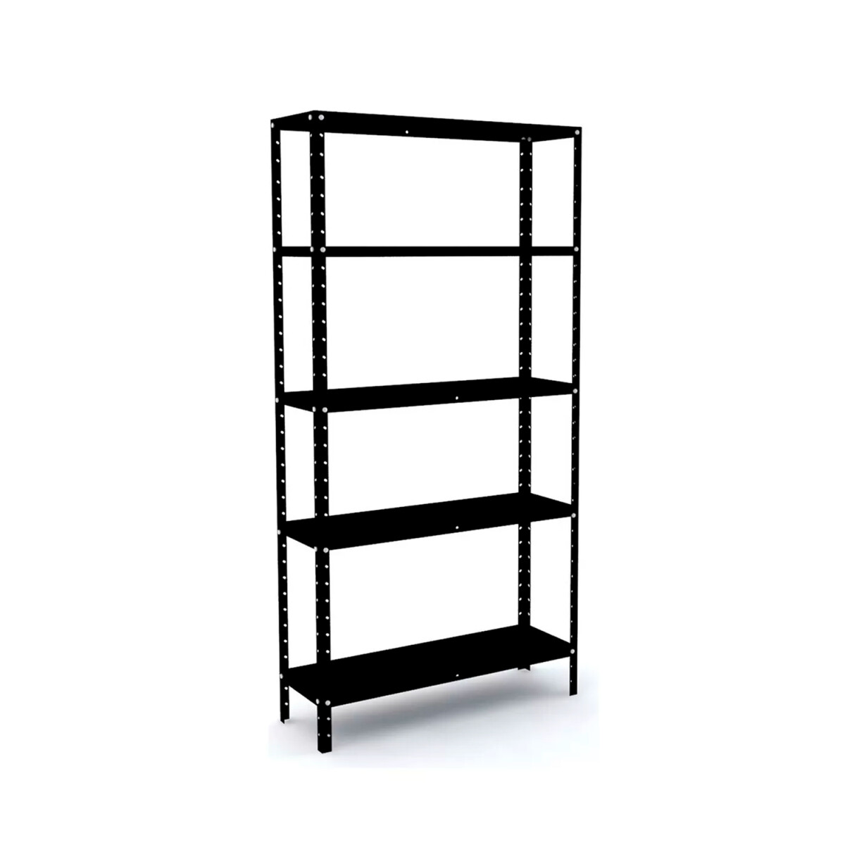 Estanteria Metálica Para Cargas Livianas Negra 30x80x200 cm 