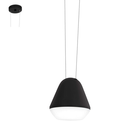 Lámpara colgante acero negra LED incl. PALBIETA EG3352