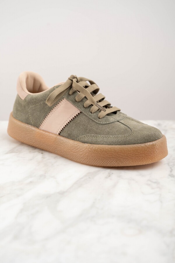 Zapatilla Combinada Oliva