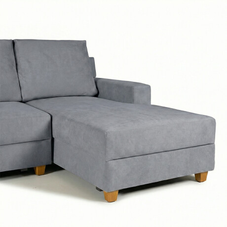 Rinconera Lucci - Tela Microfibra - Chaise derecho Berlin 06 (Grafito)