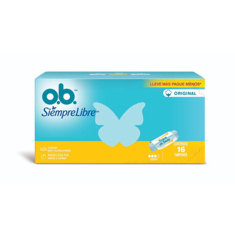 Tampones O. B Original Medio X16 Unidades Tampones O. B Original Medio X16 Unidades
