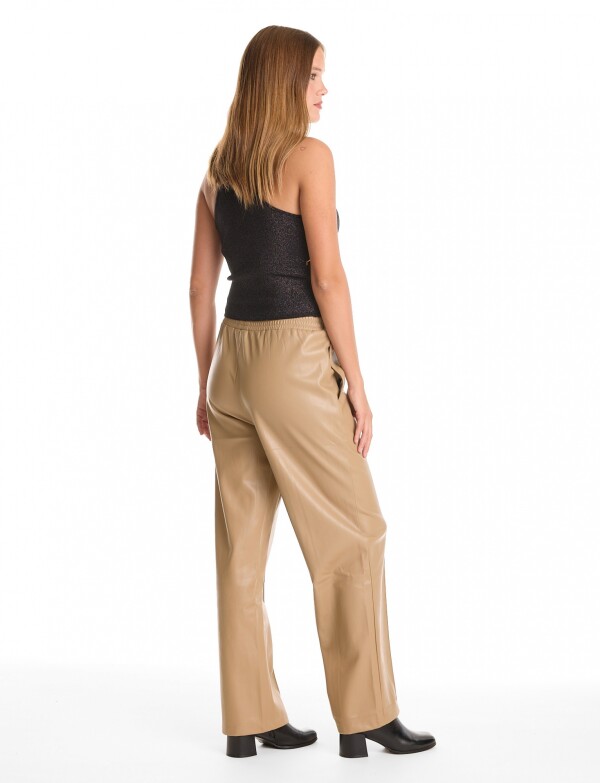 Pantalon Eco Cuero TOSTADO