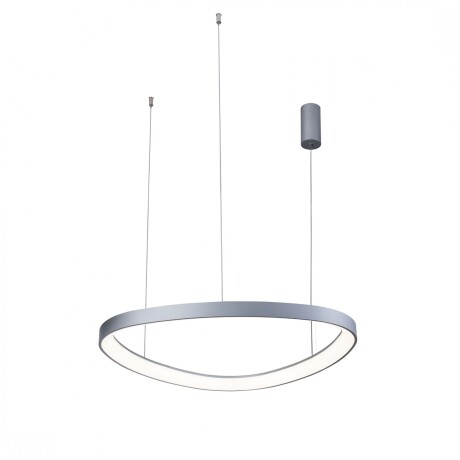 Luminaria de susp. Led Diseño triangular Dimerizable 38W, 45cm PLATA