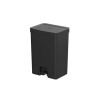 Papelera doble compartimento con pedal 30L Negra