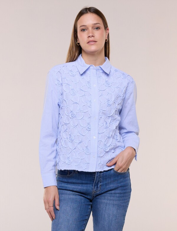 Camisa Relieve Floral CELESTE