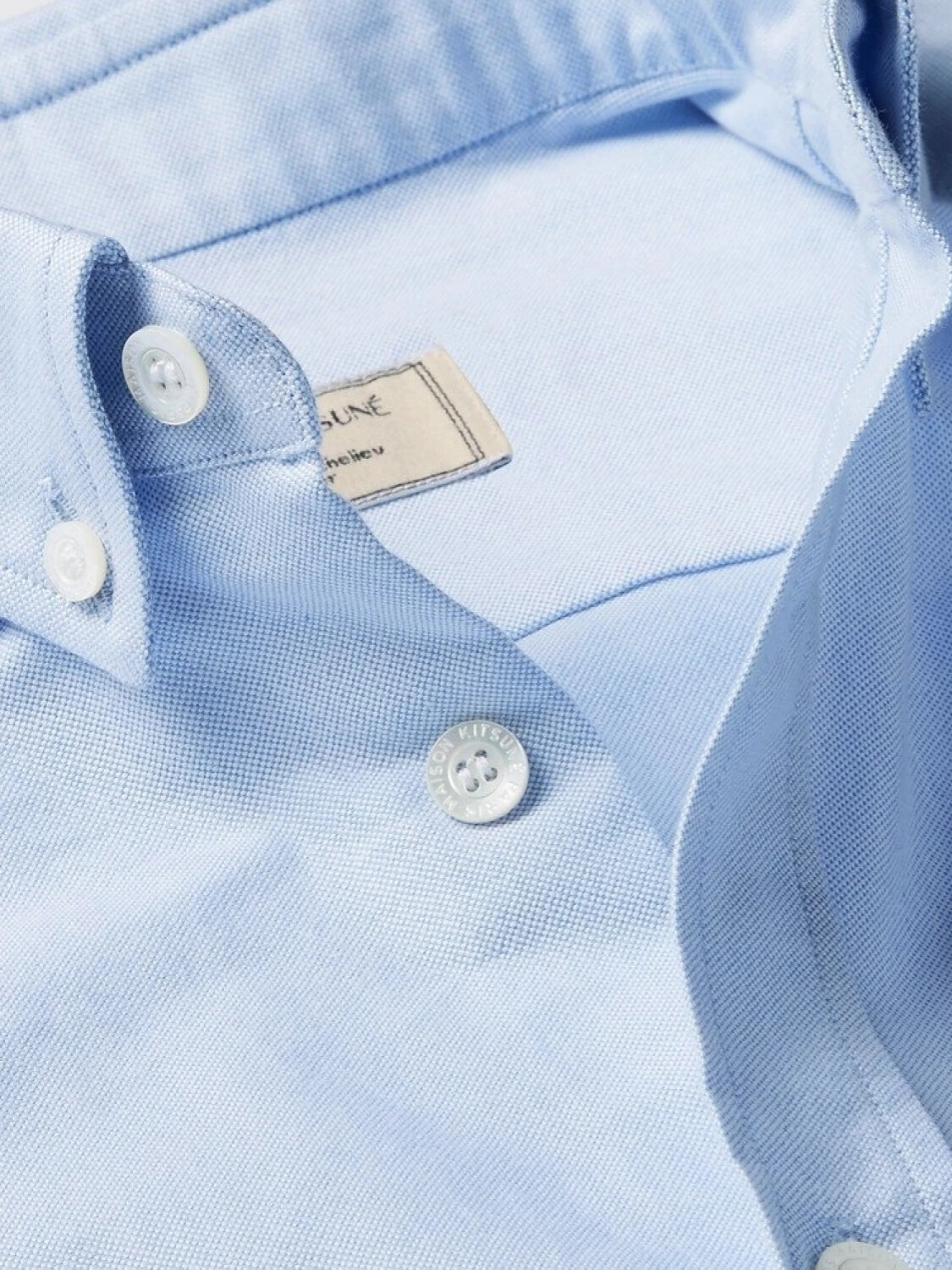 Camisa de algodón, Oxford Celeste