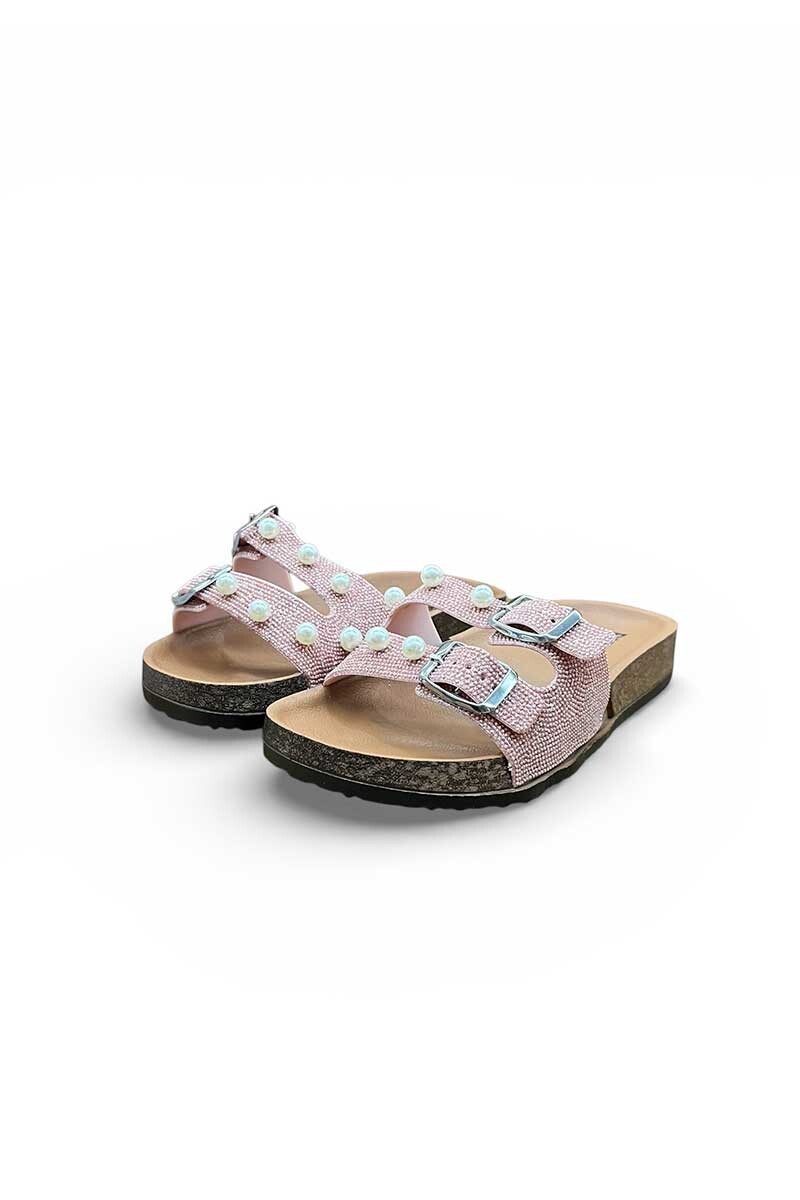 SANDALIA KIDS BIRKY CON PERLAS BIG BUG BI253 Rosa