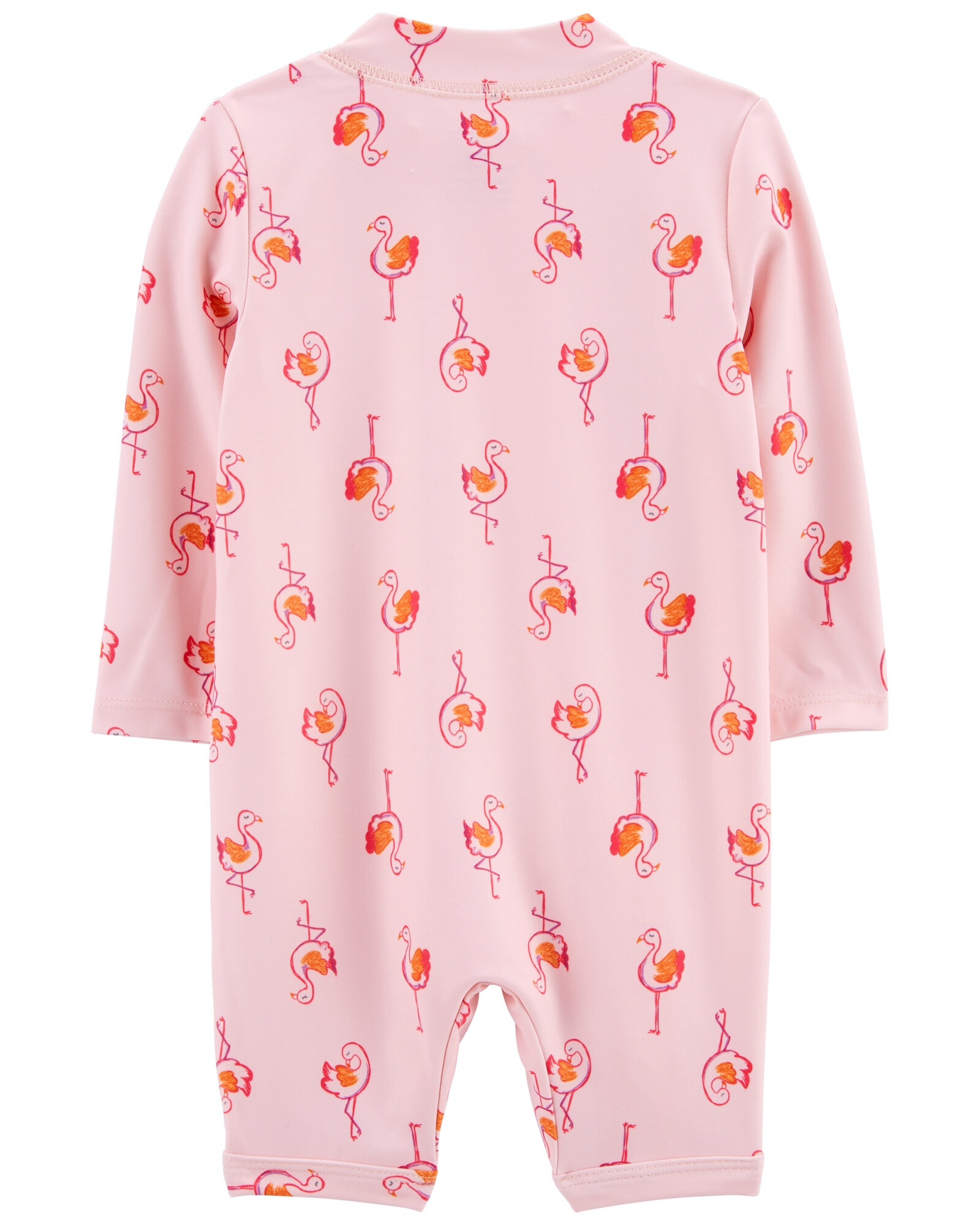 Monito de baño manga larga, con protección UPF 50+, diseño flamencos Monito de baño manga larga, con protección UPF 50+, diseño flamencos