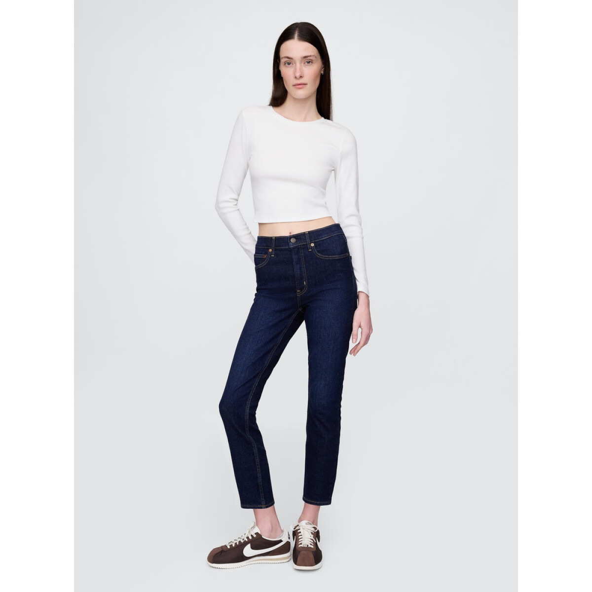 VINTAGE SLIM HR DK LISSON - RINSED 