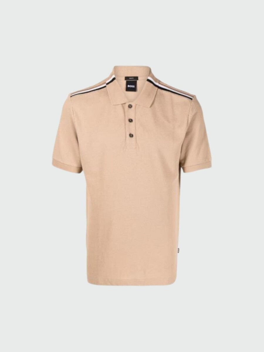 BOSS -Remera Polo Regular Fit, Phillipson - Beige 