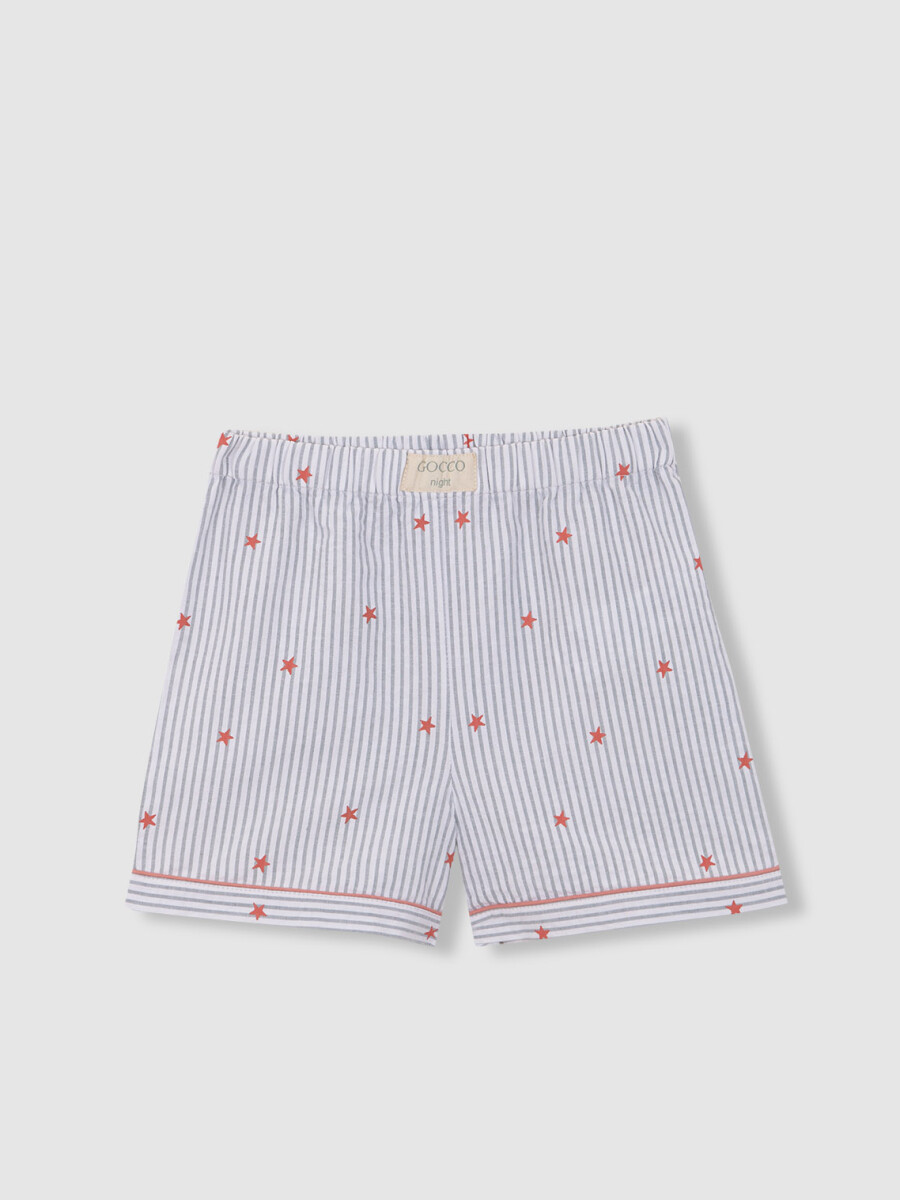 Pijama Rayas Con Estrellas Blanco