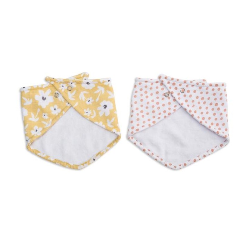 Set x2 babero bandana Wildflowers & Dots