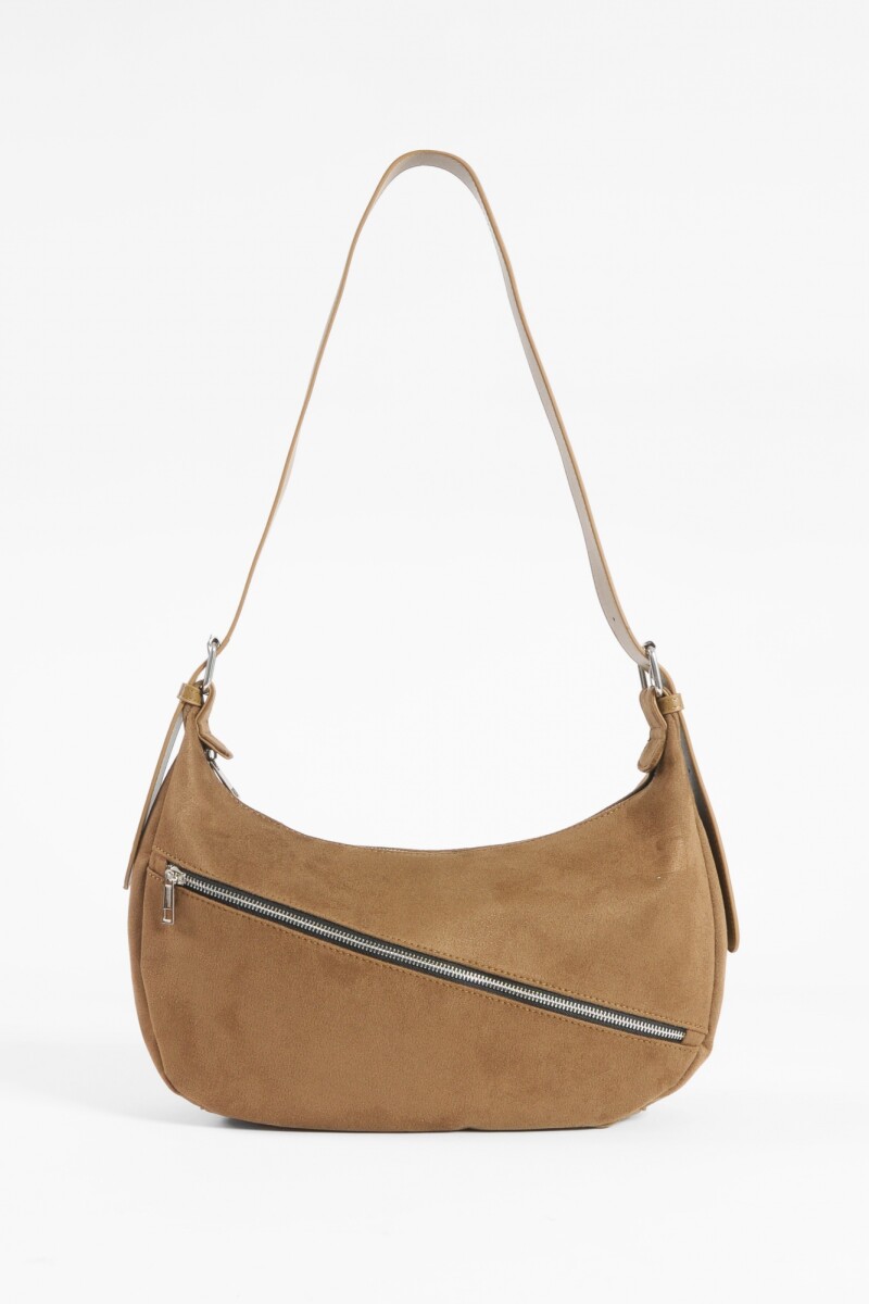 Bandolera simil suede verde