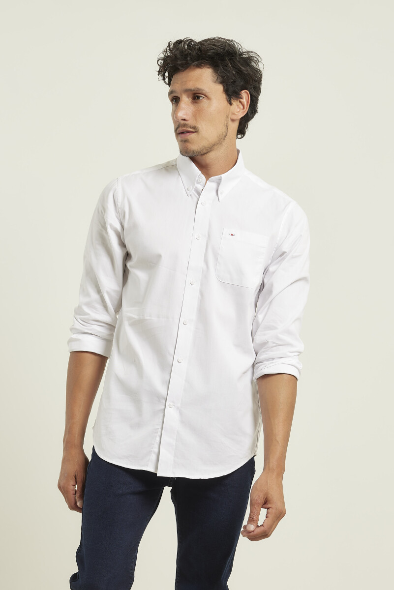 Camisa Harrington Label - Blanco 