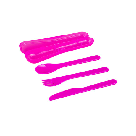 Cubiertos con estuche Fucsia