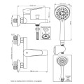 GRIFERÍA MONOCOMANDO EXTERIOR BAÑO DUCHA MODELO ZOE Z310/L6 Grifería Monocomando Exterior Baño Ducha Modelo Zoe Z310/l6