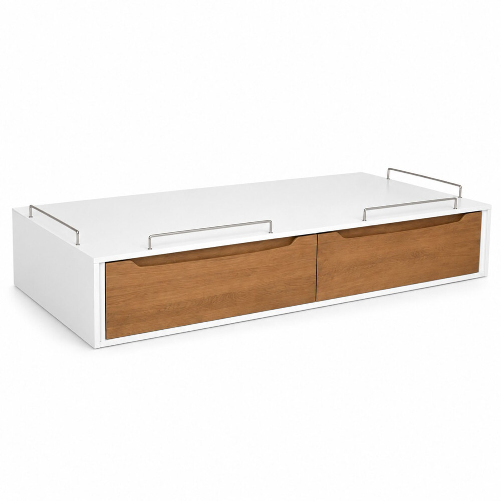 CAMA CAJONES 1 PLAZA MDF BLANCO FUNCIONAL IGOR