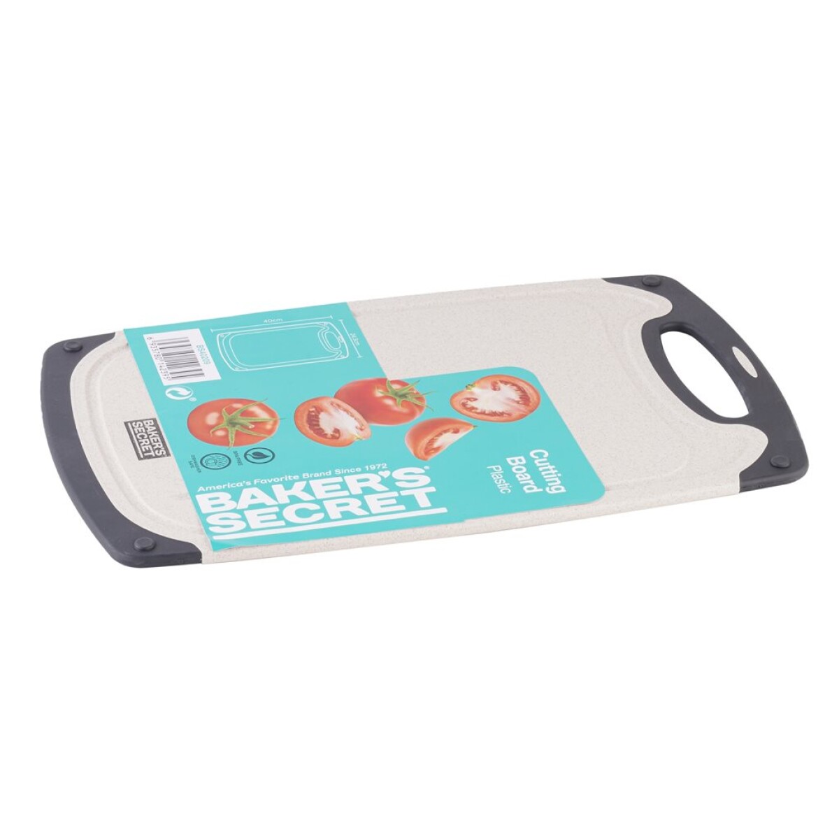 TABLA PLASTICO 38x25CM GRIS