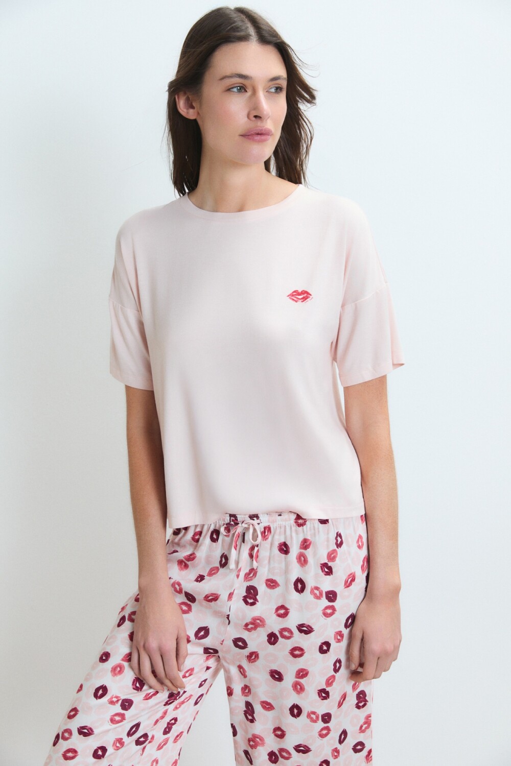 PIJAMA LARGO KISS Rosa