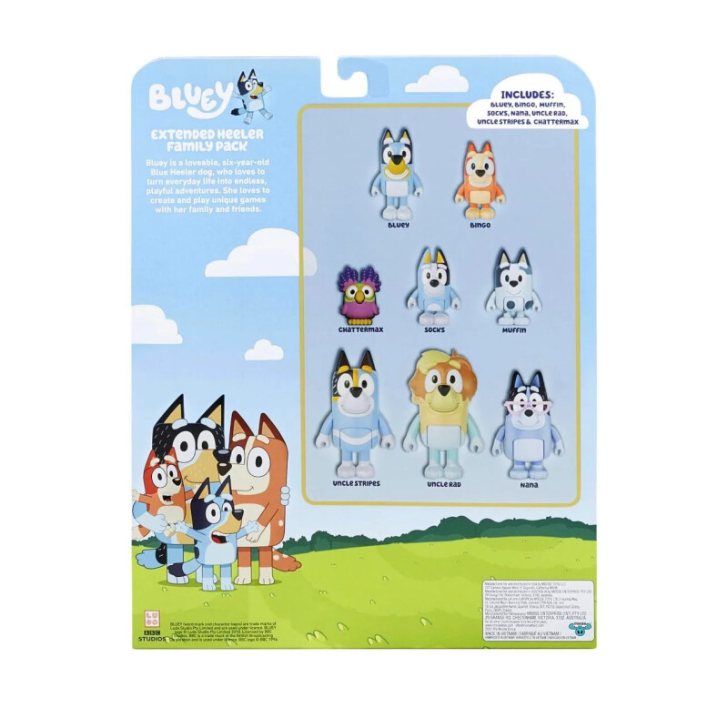 Bluey Extended Heeler Family Pack Figuras Bluey Extended Heeler Family Pack Figuras