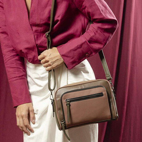 Cartera Esparta Mauve, Topo, Miel Y Oliva