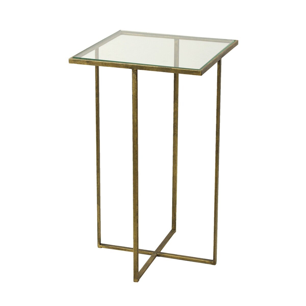 MESA AUXILIAR - VIDRIO GRIS STRASBURG 779207 BRONCE 