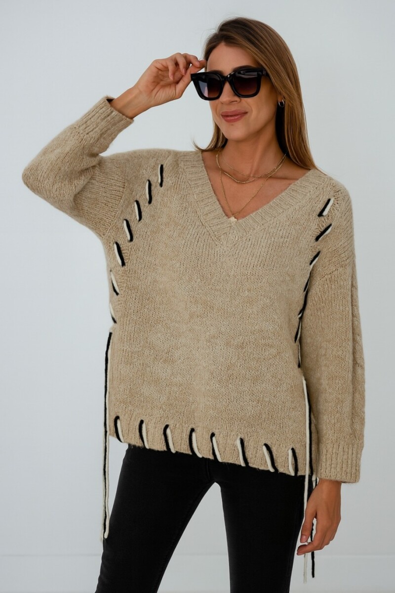 Sweater Trenza Beige